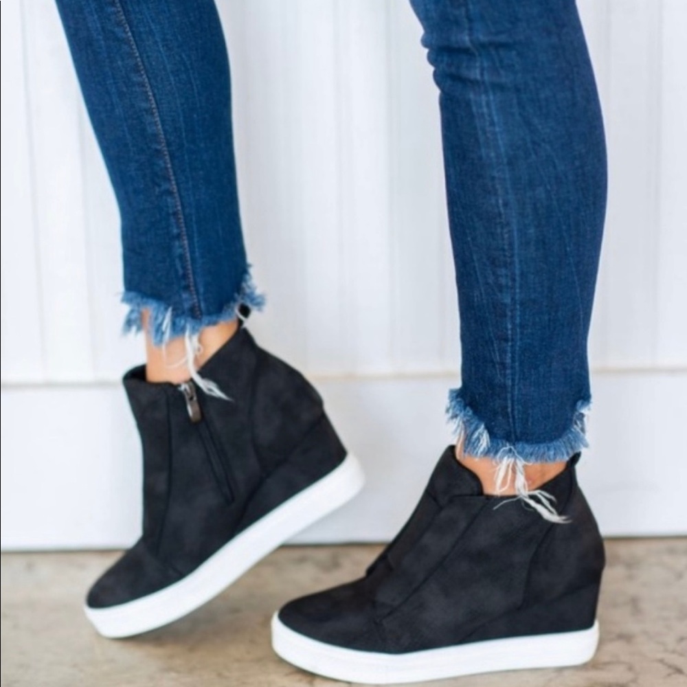 ⭐️Black Wedge Sneakers - Picture 2 of 6